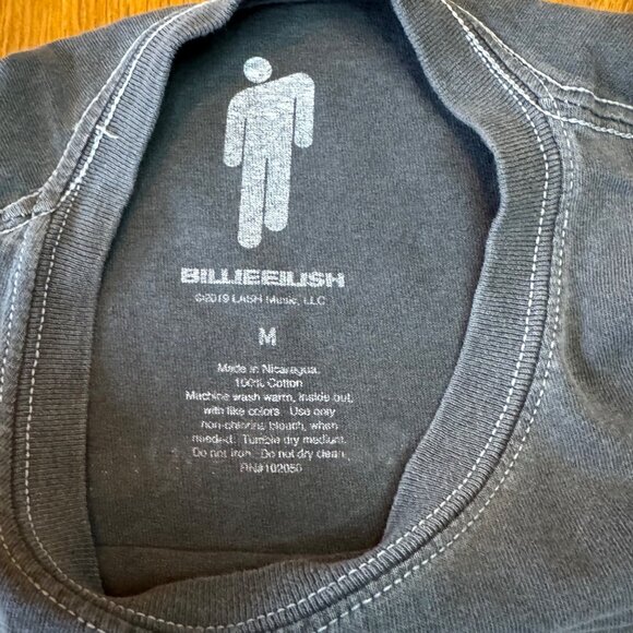 BILLIE EILISH Anime Tee Unisex M "When We All Fall Asleep Where Do We Go?” 2019 - Picture 4 of 4